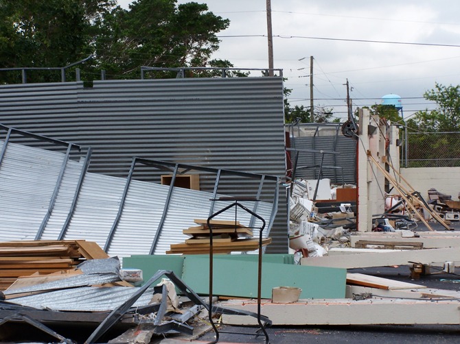 What a site as we descend on the scene to clear Hurricane Damage.